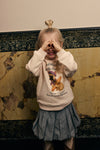 Meisjes Sweater Artwork van Daily7 in de kleur Mother of Pearl in maat 128.