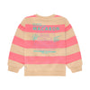 Meisjes Sweater Big Stripe van Daily7 in de kleur Ginger Root in maat 128.