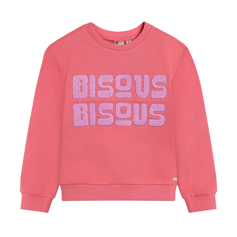 Meisjes Sweater Bisous van Daily7 in de kleur Desert Rose in maat 128.