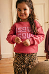 Meisjes Sweater Bisous van Daily7 in de kleur Desert Rose in maat 128.