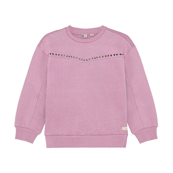 Meisjes Sweater Studs van Daily7 in de kleur Valerian in maat 128.