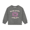 Meisjes Sweater Artwork van Daily7 in de kleur Mid Grey Melange in maat 128.