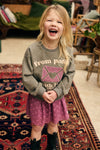 Meisjes Sweater Artwork van Daily7 in de kleur Mid Grey Melange in maat 128.