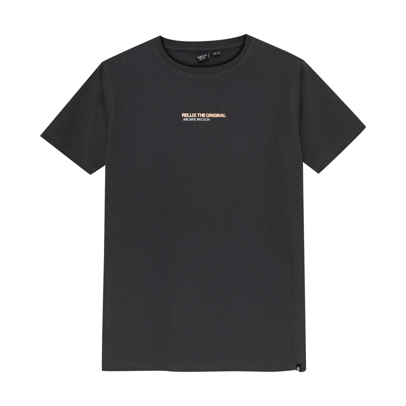 Jongens T-shirt RLX Backprint van Rellix in de kleur Phantom in maat 188.
