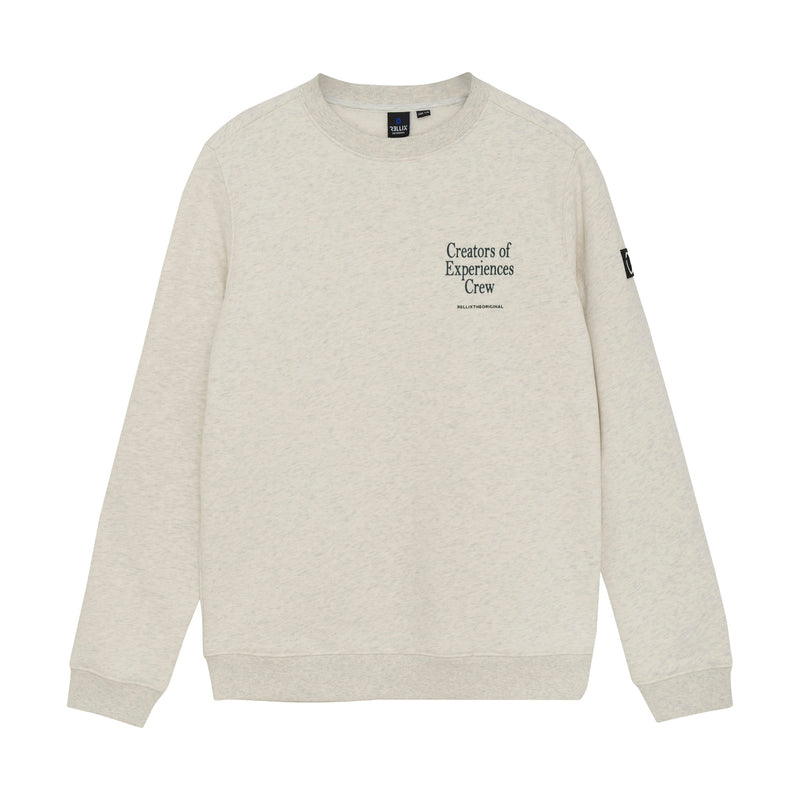 Jongens Sweater Rellix Backprint van Rellix in de kleur Fresh Grey Melange in maat 188.