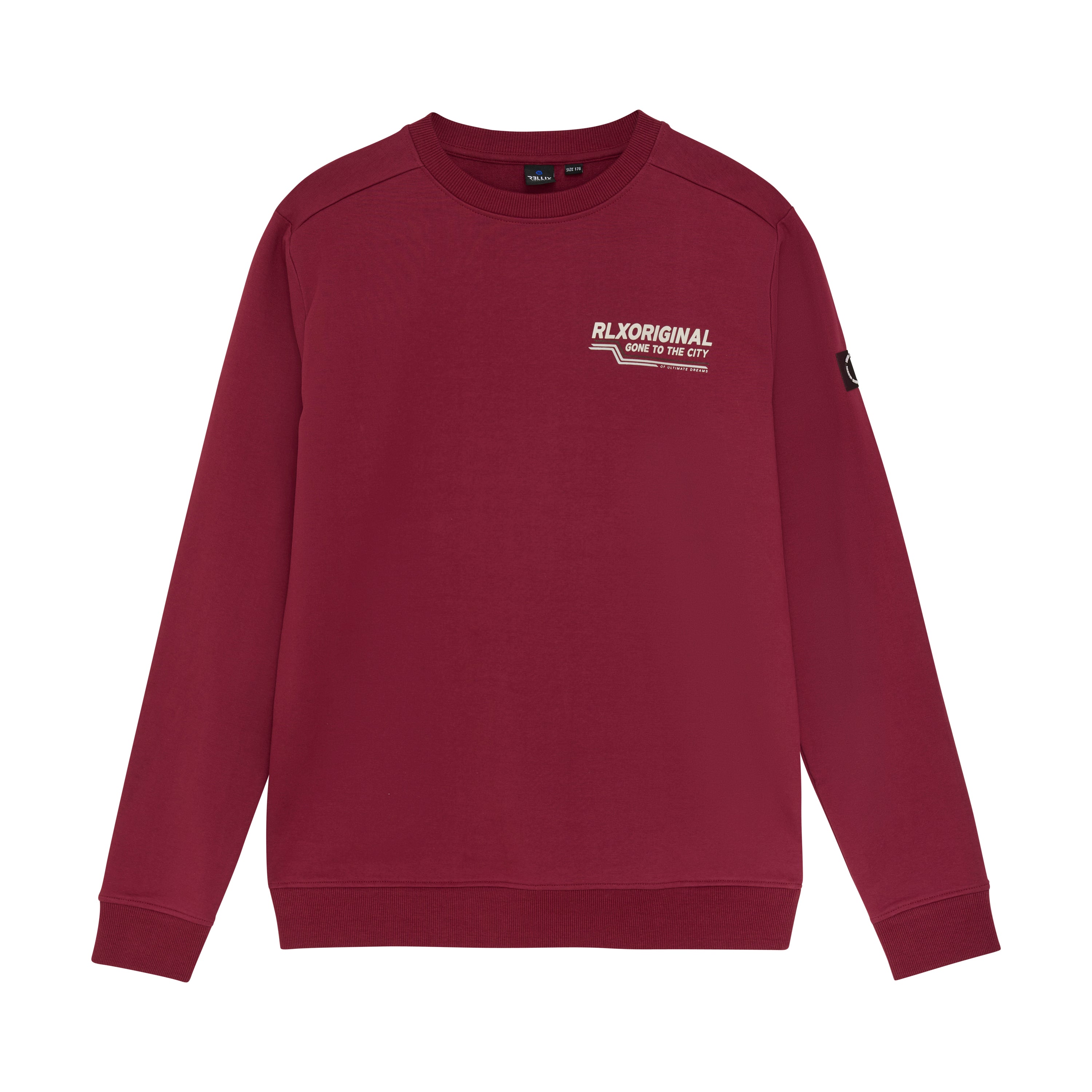 Jongens Sweater RLXoriginal Backprint van Rellix in de kleur Cordovan in maat 188.