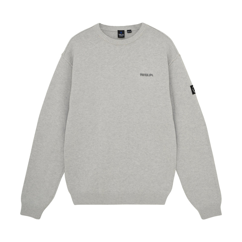 Jongens Loose fit Knitwear Crewneck van Rellix in de kleur Fresh Grey Melange in maat 188.