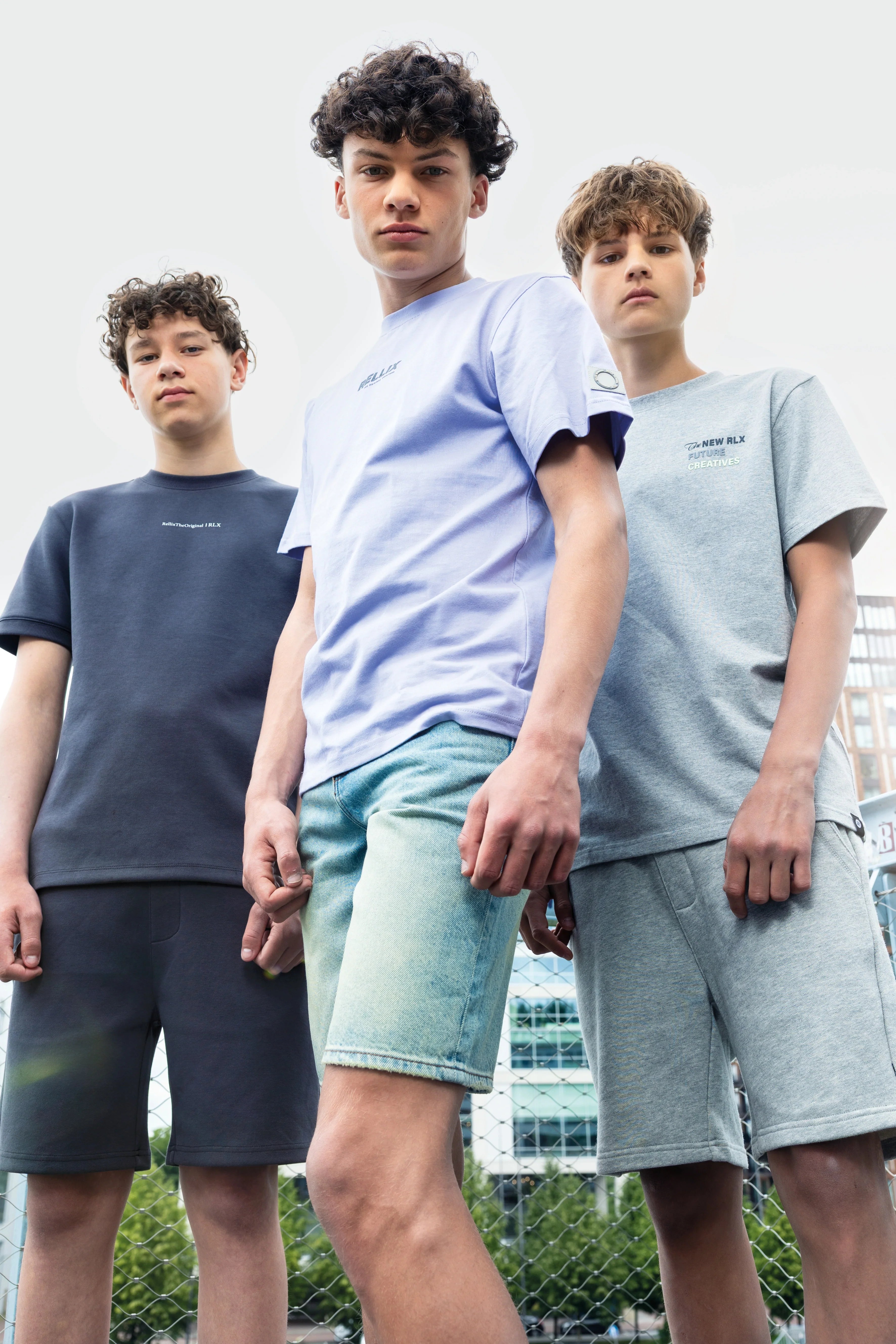 Jongens T-Shirt RLX Backprint van Rellix in de kleur Lilac Sky in maat 188.