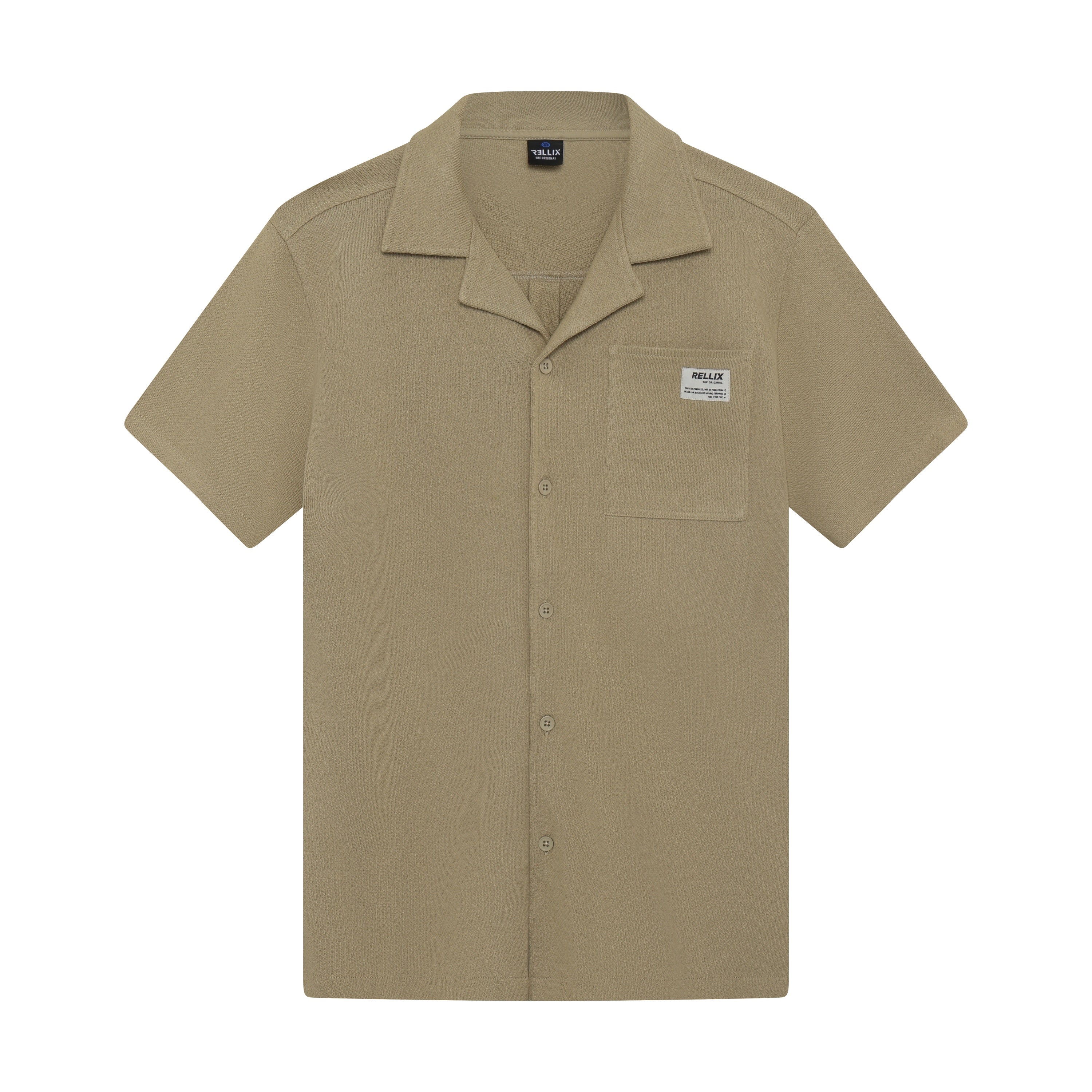 Jongens Shirt Shortsleeve Structure van Rellix in de kleur Sand Dust in maat 188.