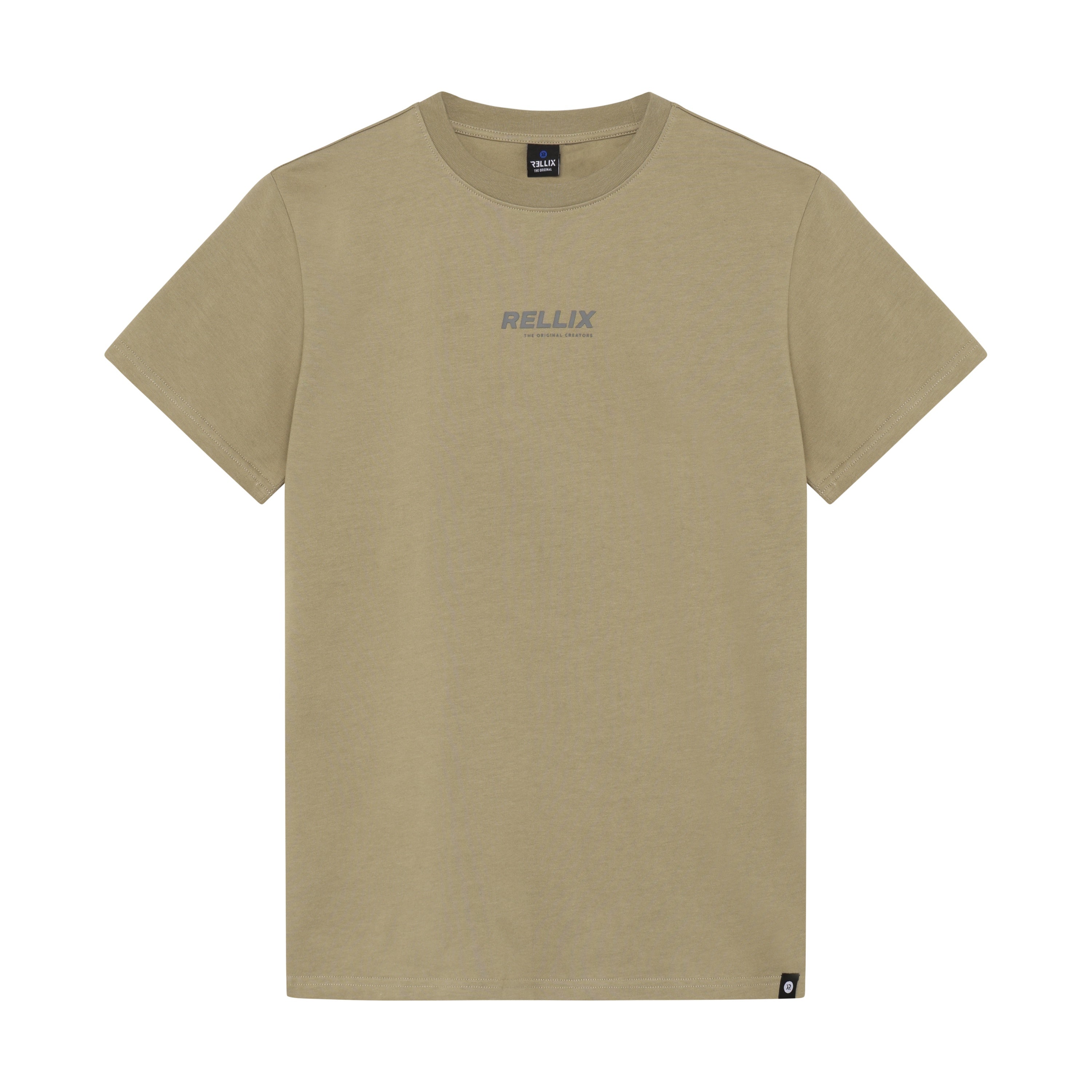 Jongens T-Shirt Rellix Backprint van Rellix in de kleur Sand Dust in maat 188.
