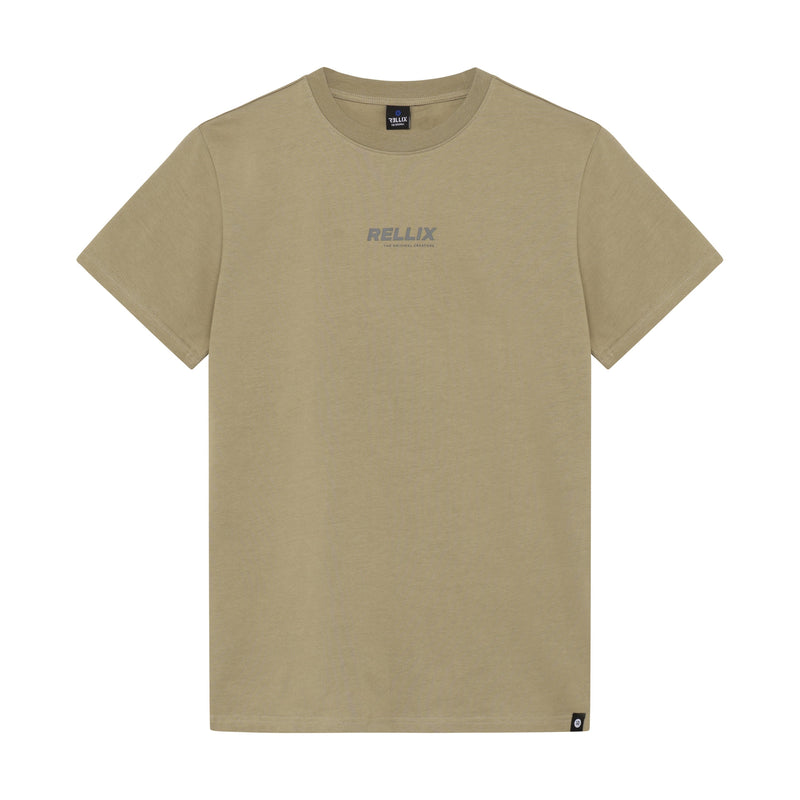 Jongens T-Shirt Rellix Backprint van Rellix in de kleur Sand Dust in maat 188.
