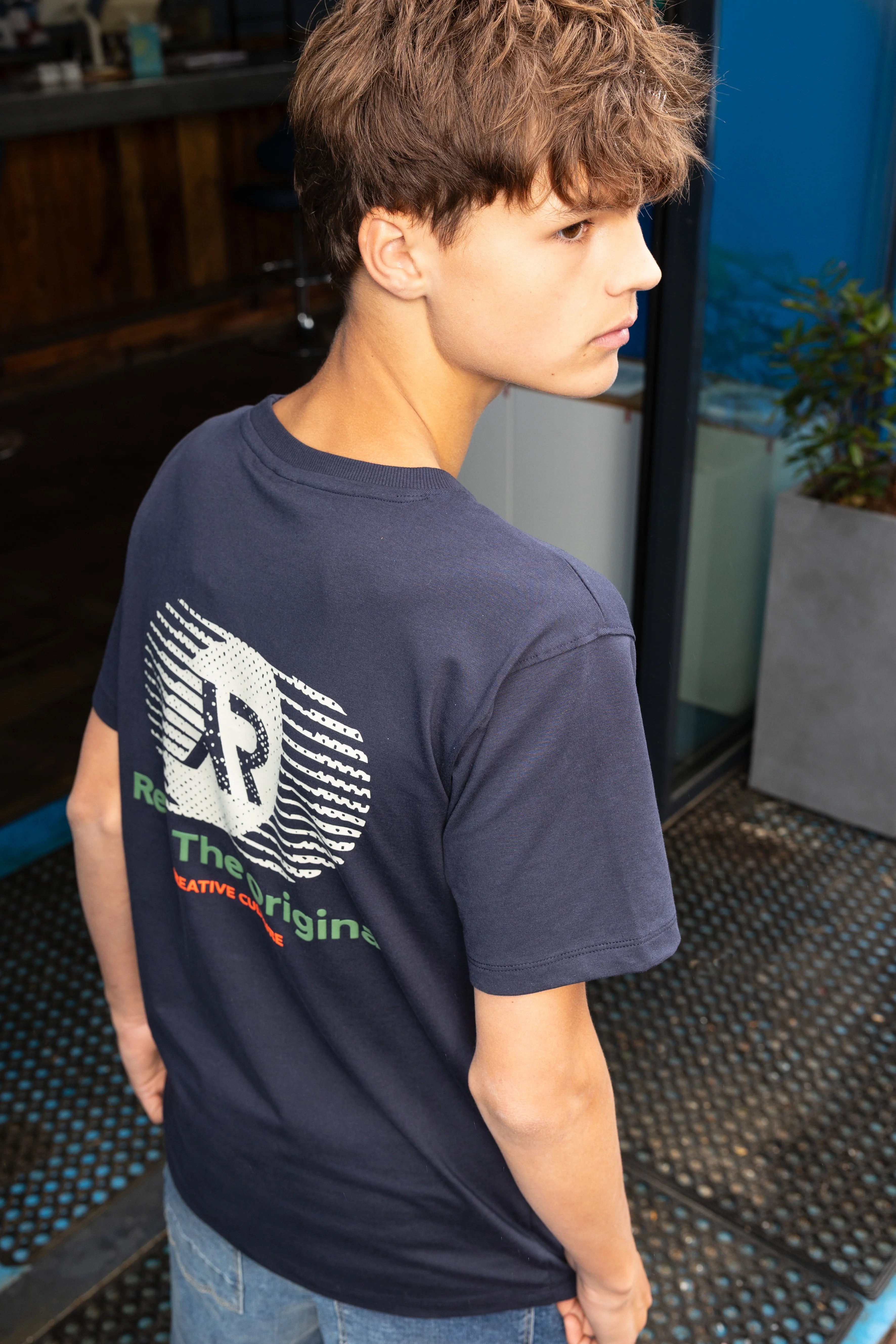 Jongens T-Shirt XR Backprint van Rellix in de kleur Navy in maat 188.