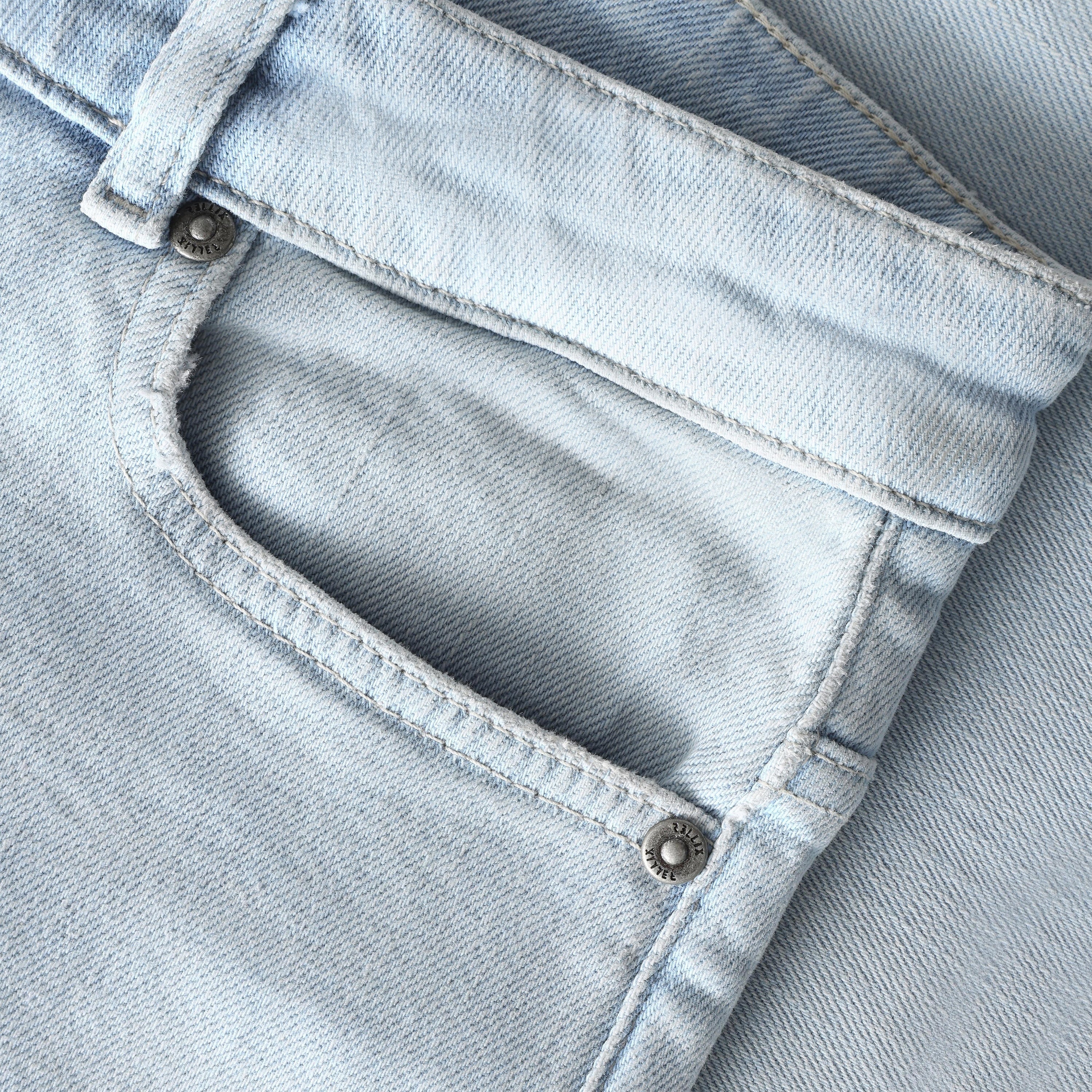 Jongens Denim Short Straight van Rellix in de kleur Light Denim Blue in maat 188.