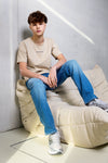 Jongens Straight Wide Fit Jeans van Rellix in de kleur Used Medium Denim in maat 188.
