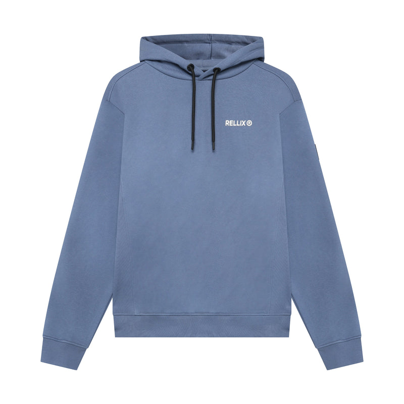 Jongens Hoodie Rellix Backprint Brush van Rellix in de kleur Ash Blue in maat 188.