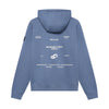 Jongens Hoodie Rellix Backprint Brush van Rellix in de kleur Ash Blue in maat 188.