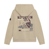 Jongens Hoodie Backprint Washed Brush van Rellix in de kleur Sand Sunset in maat 188.