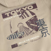 Jongens Hoodie Backprint Washed Brush van Rellix in de kleur Sand Sunset in maat 188.