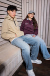 Jongens Hoodie Backprint Washed Brush van Rellix in de kleur Sand Sunset in maat 188.