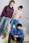 Jongens Loose Fit Hoodie Chest Brushed van Rellix in de kleur Dusty Bordeaux in maat 188.