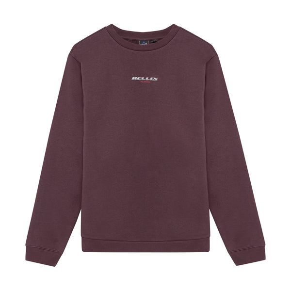 Jongens Sweater Rellix Backprint Brush van Rellix in de kleur Dusty Bordeaux in maat 188.