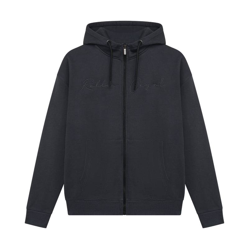 Jongens Hooded Zipper Jacket Brush van Rellix in de kleur Mid Antra in maat 188.