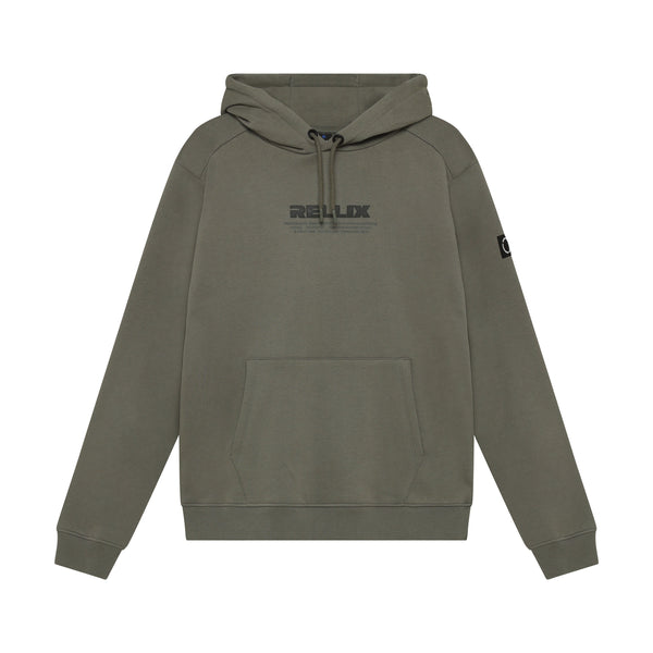 Jongens Hoodie Rellix Chest Brush van Rellix in de kleur Mid Green in maat 188.