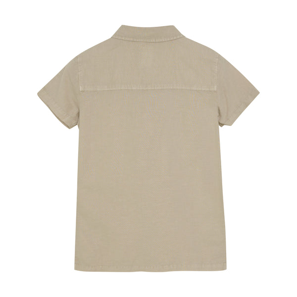 Indian Blue Jeans Shirt Short Sleeve Linen Look