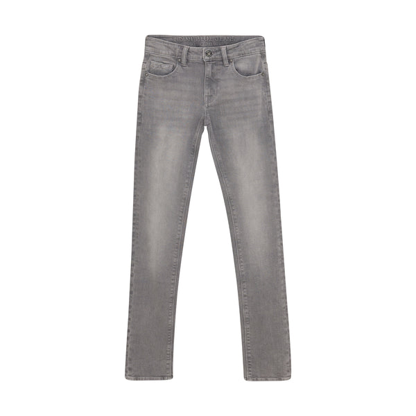Jongens 2747 Skinny Fit Grey Jeans van Indian Blue Jeans in de kleur Light Grey Denim in maat 176.