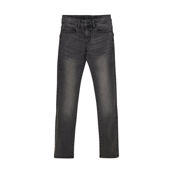 Jongens 2686 Straight Fit Grey Jeans van Indian Blue Jeans in de kleur Used Grey Denim in maat 176.