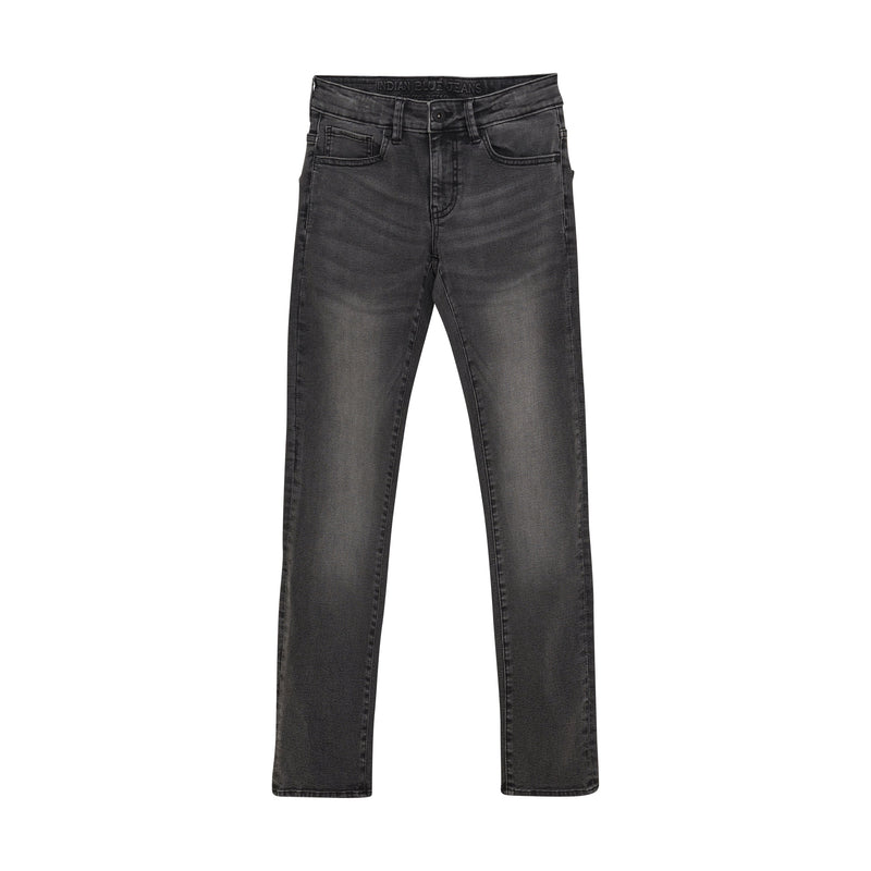 Jongens 2686 Straight Fit Grey Jeans van Indian Blue Jeans in de kleur Used Grey Denim in maat 176.