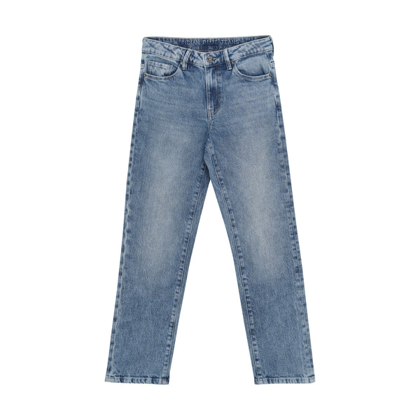 Jongens 2657 Wide Loose Fit Blue Jeans van Indian Blue Jeans in de kleur Medium Denim in maat 176.