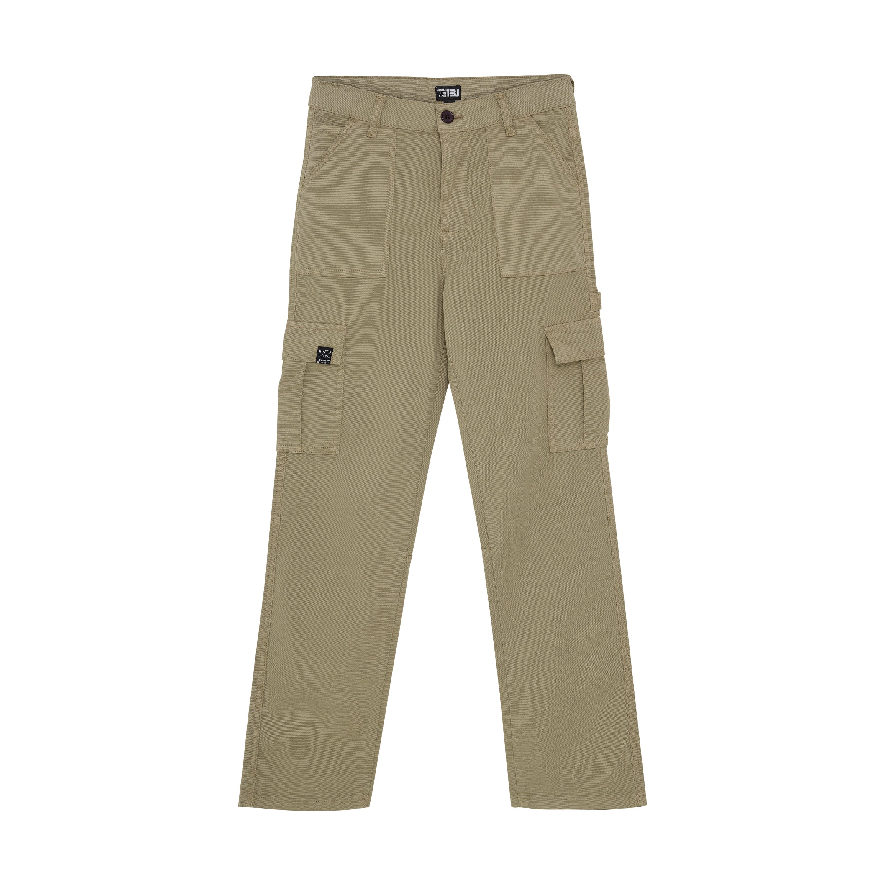 Jongens Cargo Wide Straight van Indian Blue Jeans in de kleur Timber Wolf in maat 176.