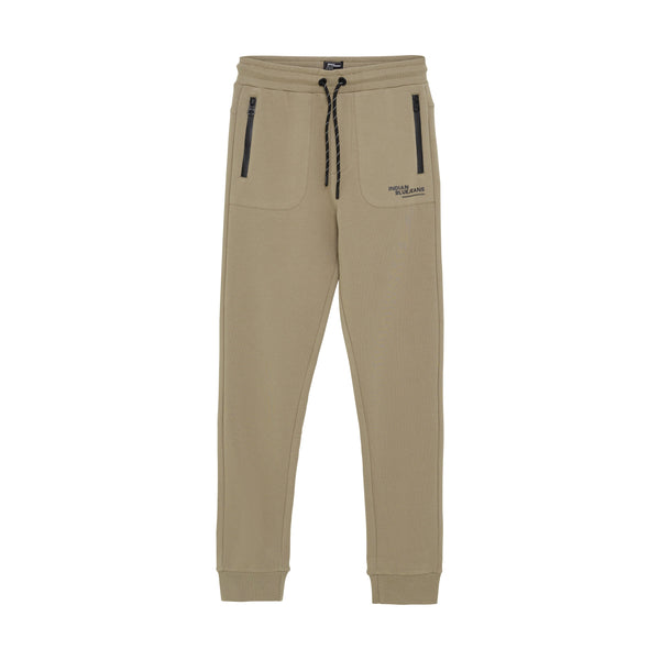 Jongens Jogpant Zip  van Indian Blue Jeans in de kleur Timber Wolf in maat 176.