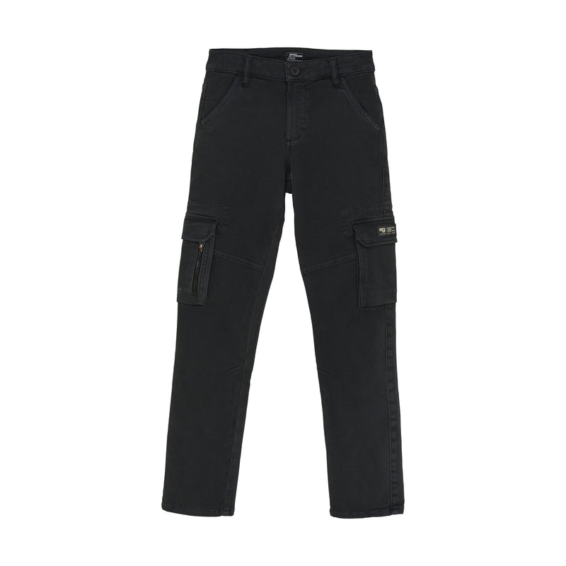 Jongens Cargo Knitted Fancy  van Indian Blue Jeans in de kleur Phantom in maat 176.