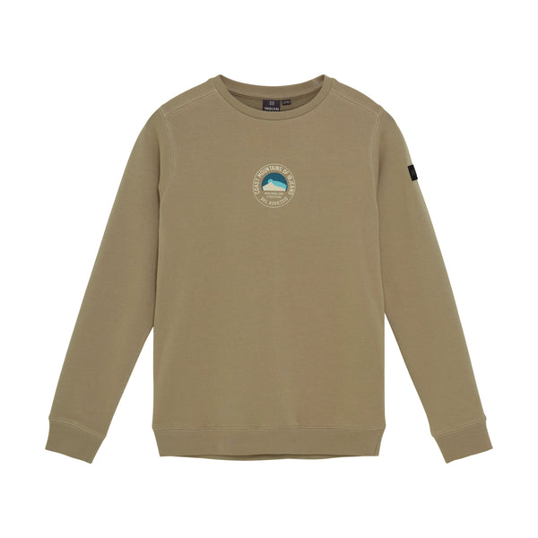 Jongens Sweater Chest IB van Indian Blue Jeans in de kleur Timber Wolf in maat 176.