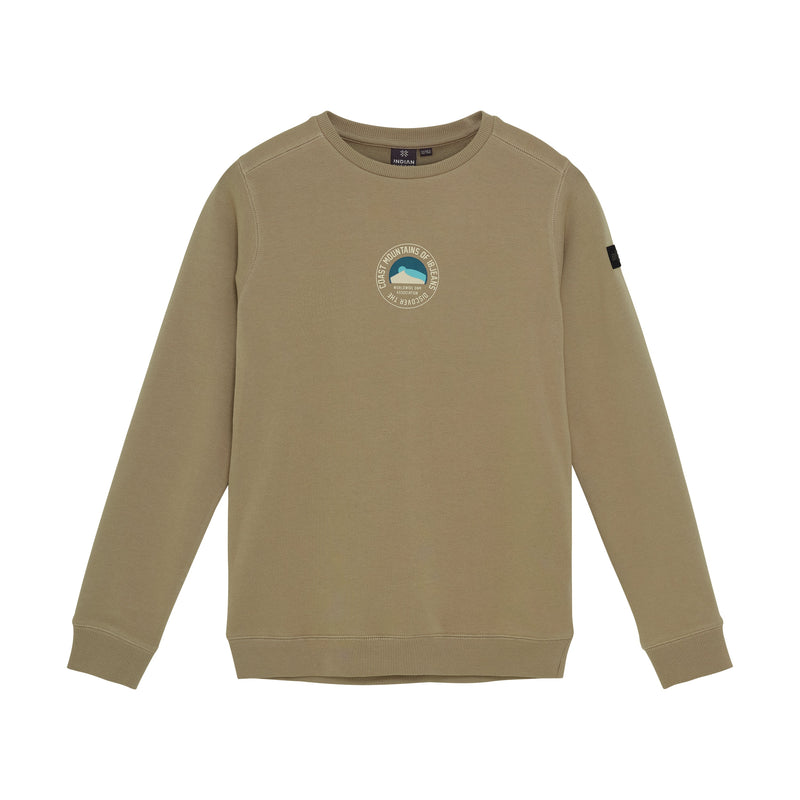 Jongens Sweater Chest IB van Indian Blue Jeans in de kleur Timber Wolf in maat 176.