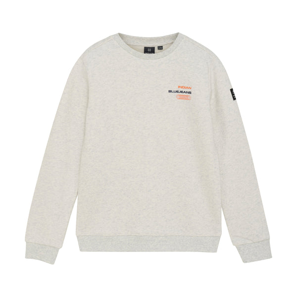 Jongens Loose fit Sweat Melange van Indian Blue Jeans in de kleur Light Grey Melange in maat 176.