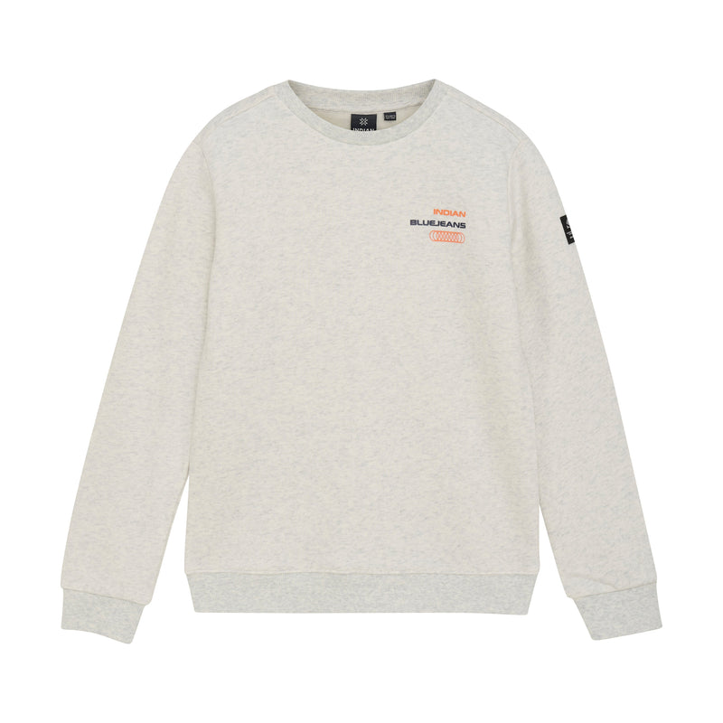 Jongens Loose fit Sweat Melange van Indian Blue Jeans in de kleur Light Grey Melange in maat 176.