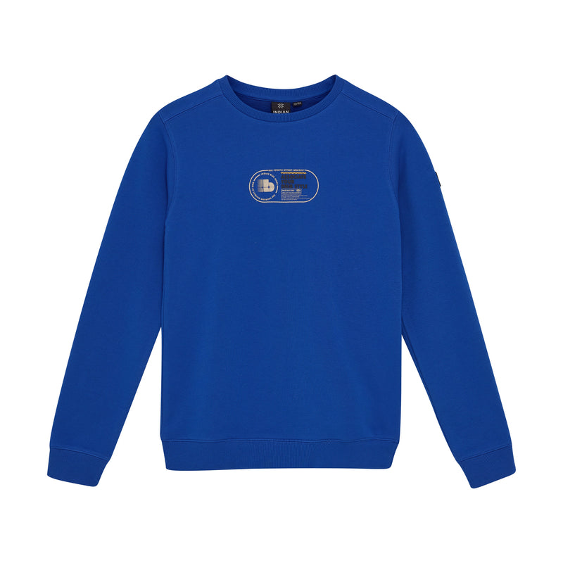 Jongens Sweater Chest IB van Indian Blue Jeans in de kleur Strong blue in maat 176.