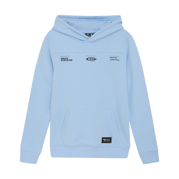 Jongens Hoodie Cut&Sew van Indian Blue Jeans in de kleur Windsurfer in maat 176.