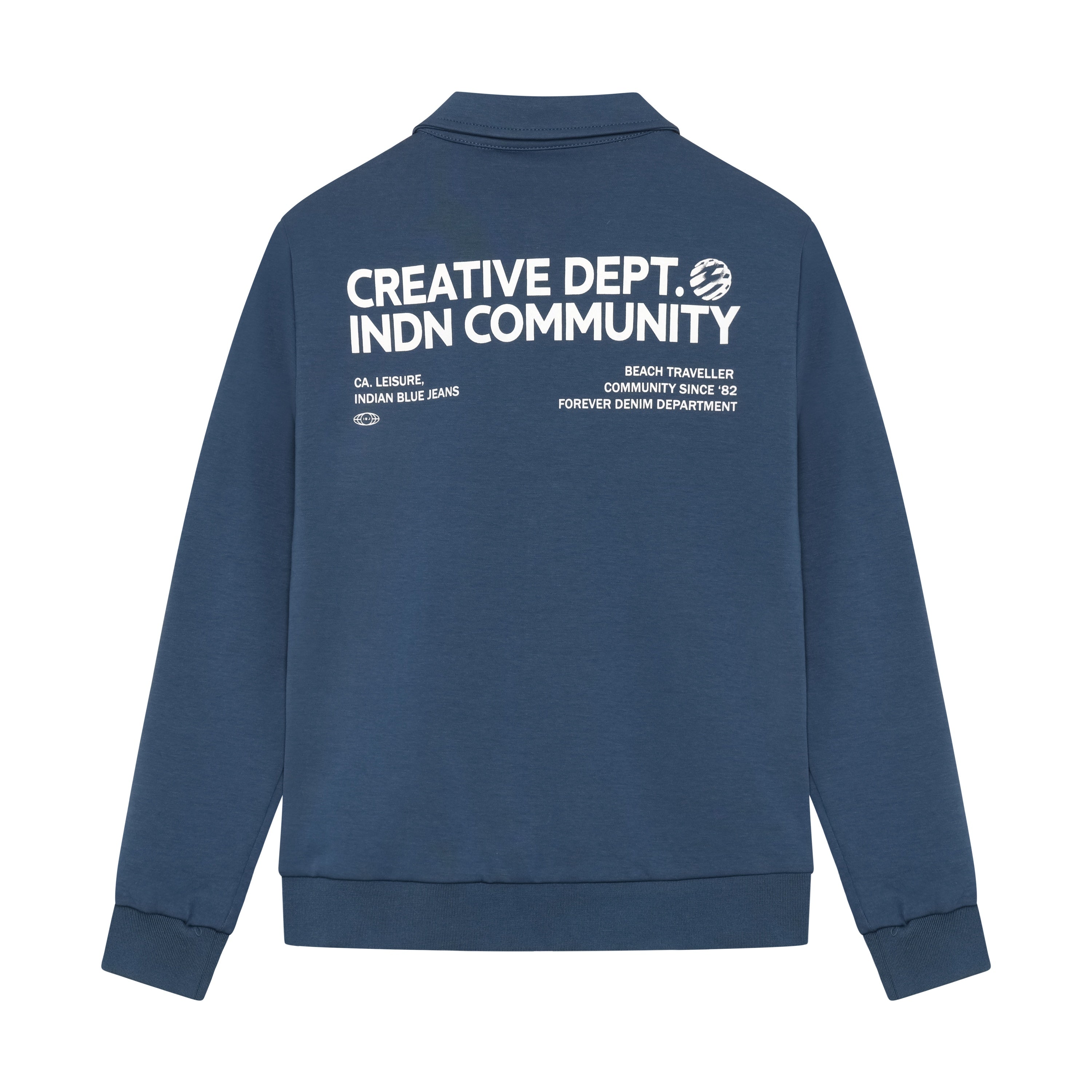 Jongens Zip Jacket IND Tape van Indian Blue Jeans in de kleur Ensign Blue in maat 176.