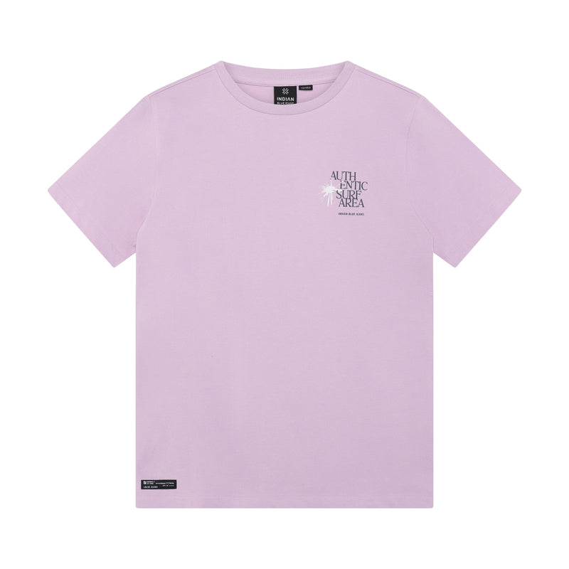 Jongens T-Shirt Chest and Backprint van Indian Blue Jeans in de kleur Fair Orchid in maat 176.