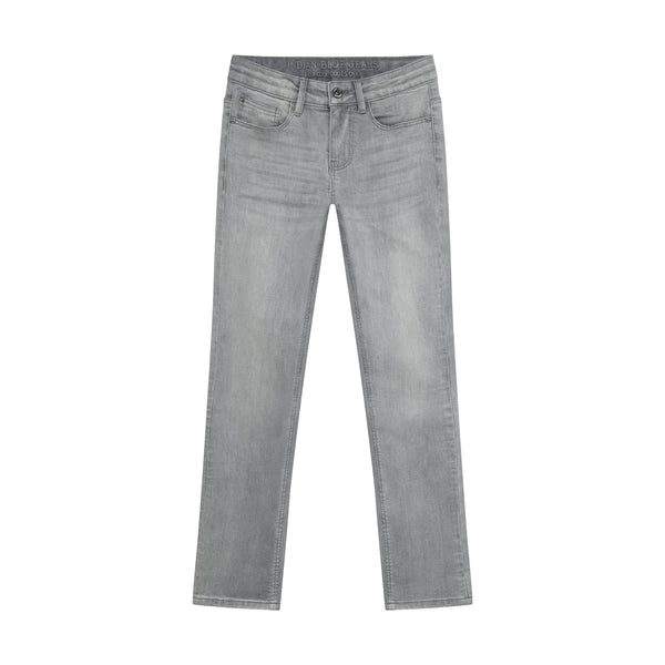 Jongens Straight Fit Grey Jeans van Indian Blue Jeans in de kleur Light Grey Denim in maat 176.