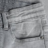 Jongens Straight Fit Grey Jeans van Indian Blue Jeans in de kleur Light Grey Denim in maat 176.