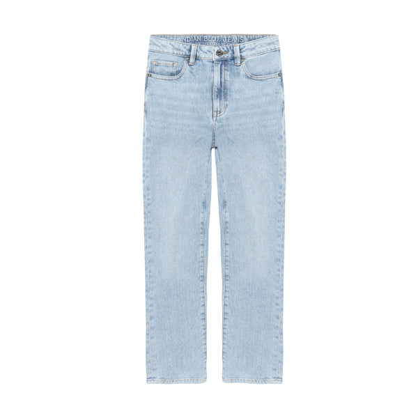 Jongens Wide Loose Fit Blue Jeans van Indian Blue Jeans in de kleur Light Denim Blue in maat 176.