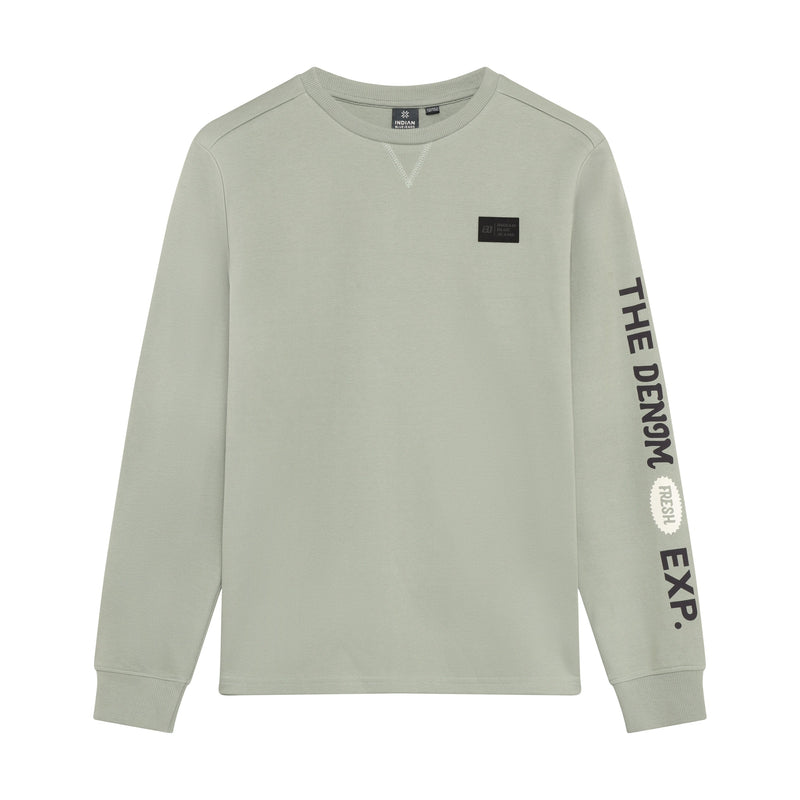 Jongens T-Shirt LS AW Sleeve van Indian Blue Jeans in de kleur Dust Green  in maat 176.