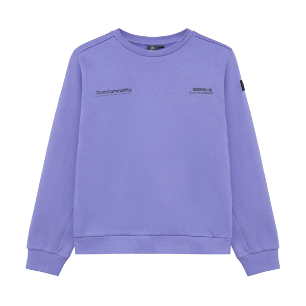 Jongens Sweater Indian Chestprint van Indian Blue Jeans in de kleur Bright Purple in maat 176.