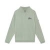 Jongens Zip Sweater INDN Brushed van Indian Blue Jeans in de kleur Dust Green  in maat 176.