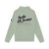Jongens Zip Sweater INDN Brushed van Indian Blue Jeans in de kleur Dust Green  in maat 176.